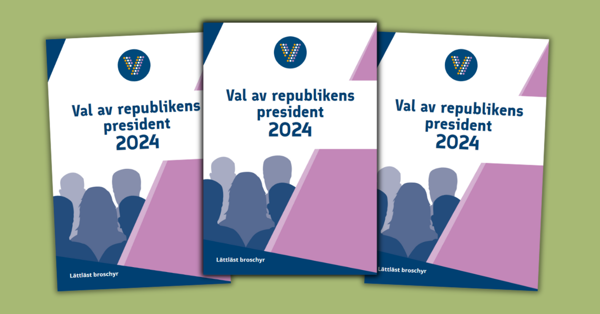 Broschyr om presidentvalet i Finland 2024.